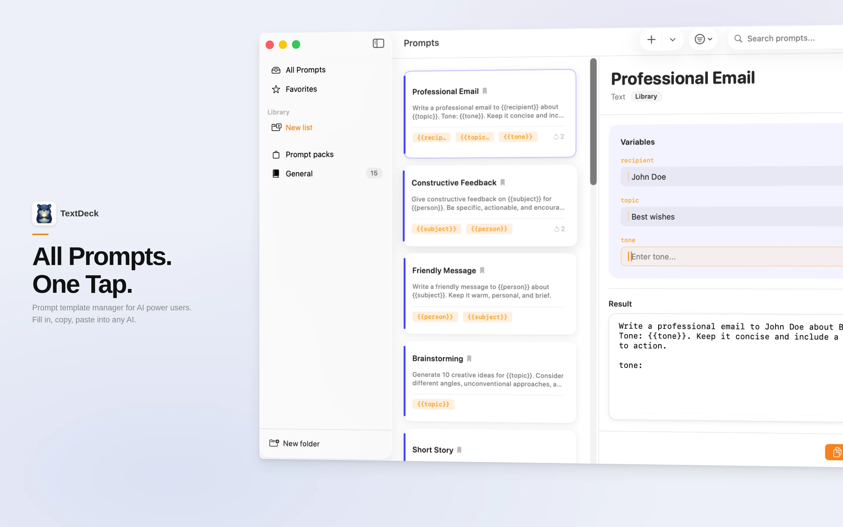 TextDeck App