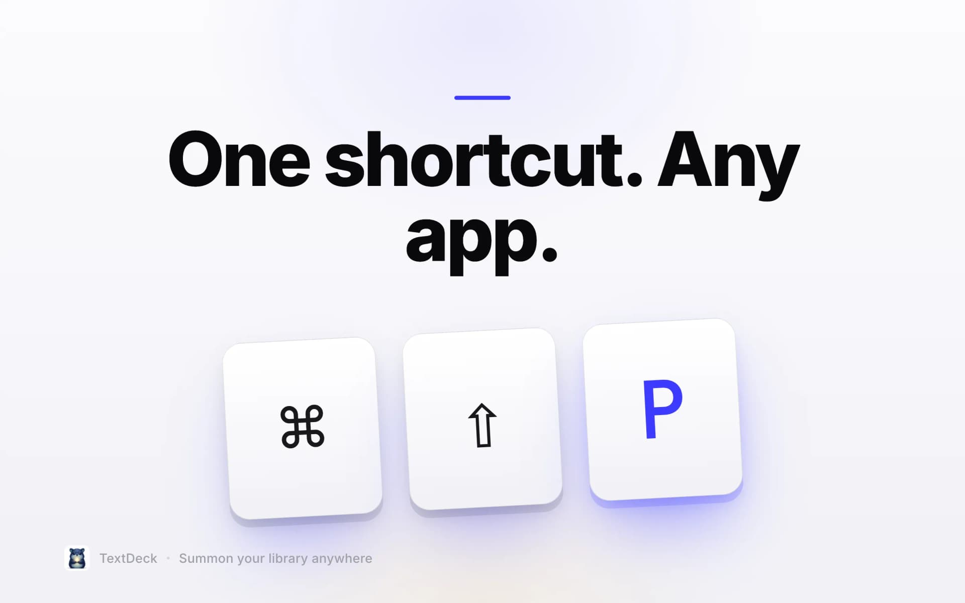 TextDeck Quick Access panel, opened by hotkey